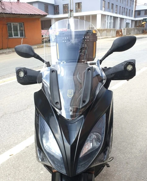 MOTOCAM Kymco Xciting 500 R Ön Cam 2010-2011 Model 72cm Şeffaf Renkli 4mm UZUN ürün görseli 1