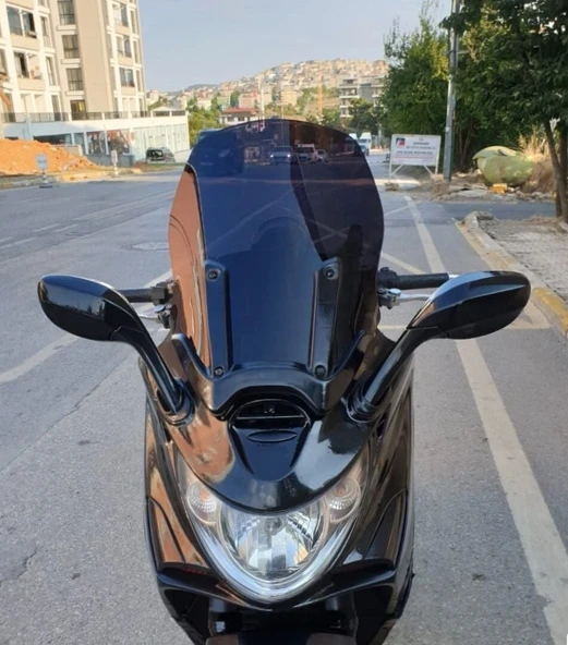 MOTOCAM Kymco Xciting 250 İ Ön Cam 2008-2012 Model 62cm Siyah Renkli 4mm ürün görseli 1