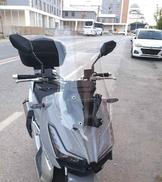 MOTOCAM Motolüx Wow 150  Ön Cam 2023-2026 Model 65cm Şeffaf Renkli 4mm ORTA BOYLU ürün görseli 1
