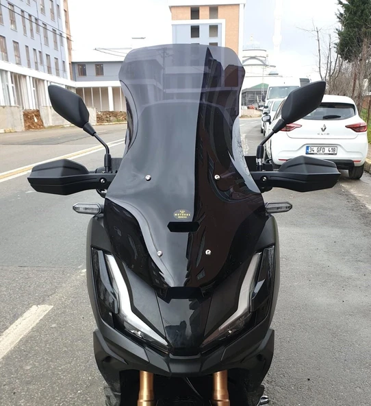 MOTOCAM Honda Adv 350 Ön Cam 2023-2026 Model 72cm Siyah Renkli 4mm UZUN ürün görseli 1