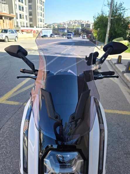 MOTOCAM Dofern JDF 250 T Ön Cam 2024-2026 Model 60cm Füme Renkli 4mm UZUN ürün görseli 1