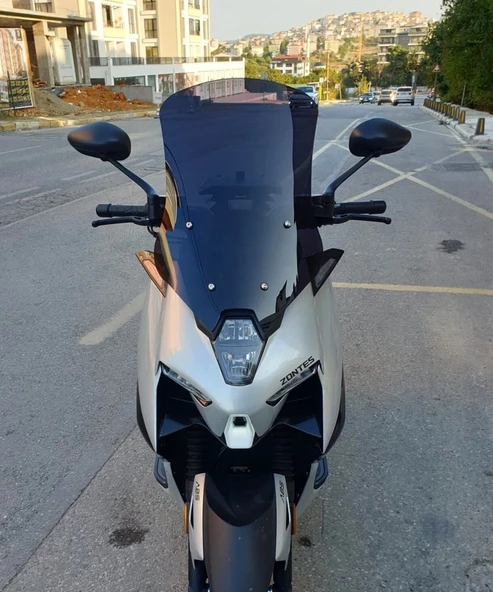 MOTOCAM Zontes ZT 125 Ön Cam 2025-2026 Model 55cm Siyah Renkli 4mm ürün görseli 1
