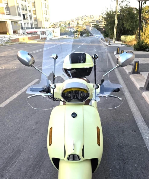 MOTOCAM RKS LT 50 PRO Ön Cam 2023-2026 Model 51cm Şeffaf Renkli 4mm Elcikli APARATSIZ ürün görseli 1
