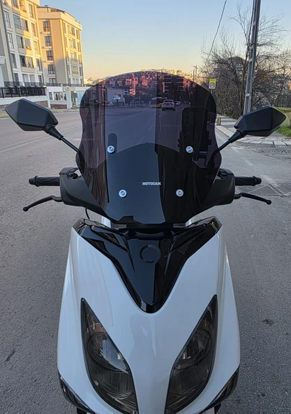 MOTOCAM Yamaha Xenter 150 Ön Cam 2013-2016 Model 40cm Siyah Renkli 4mm ürün görseli 1