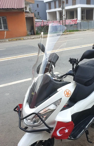MOTOCAM Honda PCX Ön Cam 2014-2017 Model 83cm Şeffaf Renkli 4mm UZUN ürün görseli 1