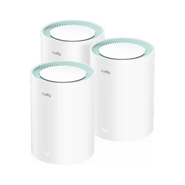 Cudy M1300 5/2.4Ghz 867/300Mbps,PPTP/L2TP/OpenVPN/WireGuard/IPSecVPN,4Dahili Anten,Wi-Fi Mesh Router 3 Adet ürün görseli 1