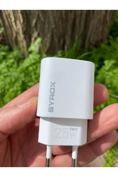 Syrox Tecno Spark 6 hızlı 25 watt tpyc Adaptörü başlık yerli üretim ürün görseli 1