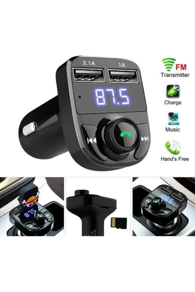 Tabubay Araç Kiti Fm Transmitter BT/USB/MP3/SD C-606 Car ürün görseli 1