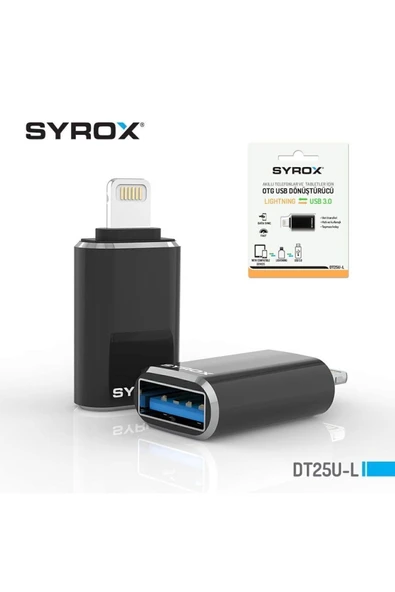 Syrox DT25UL LIGHTNING – USB 3.0 OTG Dönüştürücü ürün görseli 1
