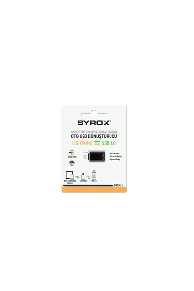 Syrox DT25UL LIGHTNING – USB 3.0 OTG Dönüştürücü - Resim 3