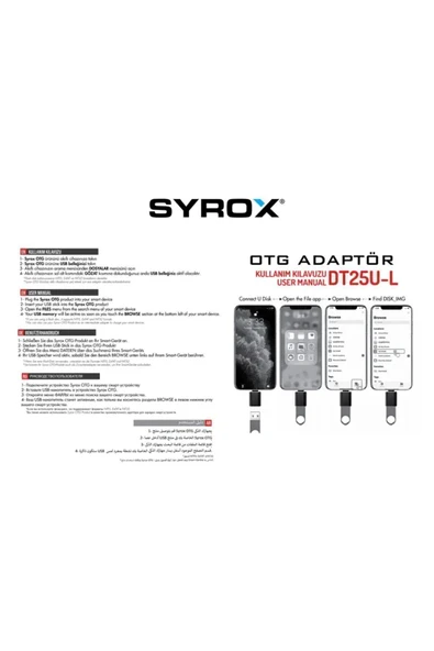 Syrox DT25UL LIGHTNING – USB 3.0 OTG Dönüştürücü - Resim 4