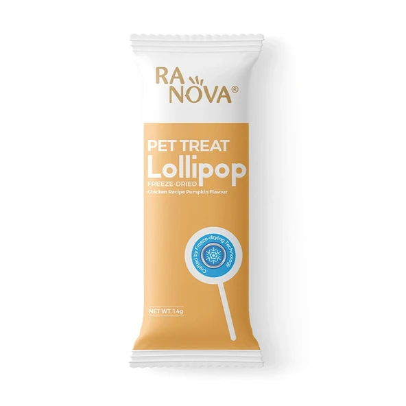 Ranova Balkabaklı Doğal Kurutulmuş Lolipop Kedi Ödülü 1.4 g ürün görseli 1