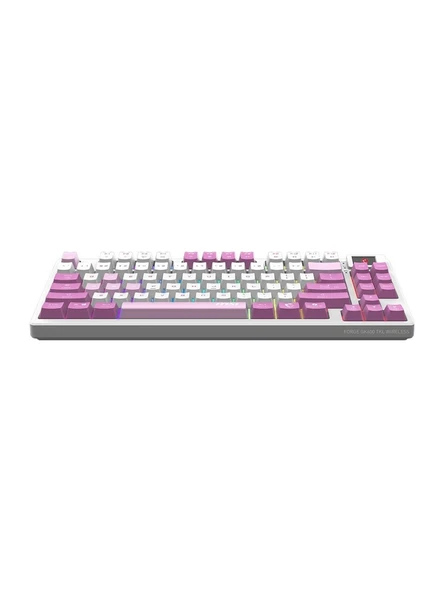 MSI Forge GK600 Pembe RGB TKL Linear Switch Kablolu/Kablosuz Mekanik Oyuncu Klavyesi ürün görseli 1