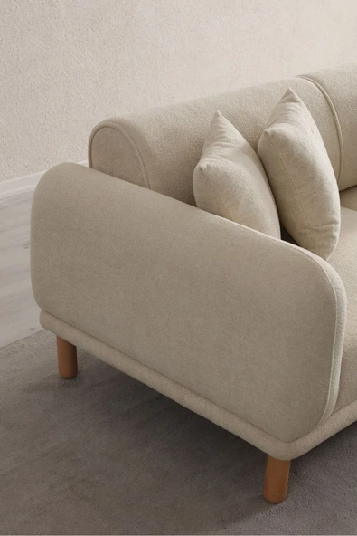 Ak sofa Stella Sağ Köşe Köşe Takımı Bej - Resim 3