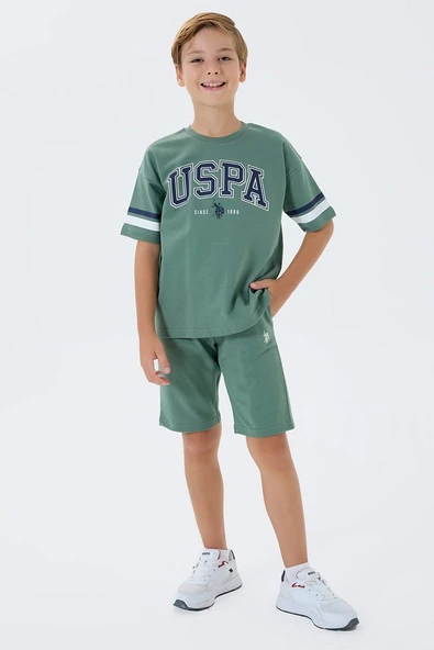 U.S. Polo Assn Erkek Çocuk Bermuda  2'li Takım K.Yeşil ürün görseli 1