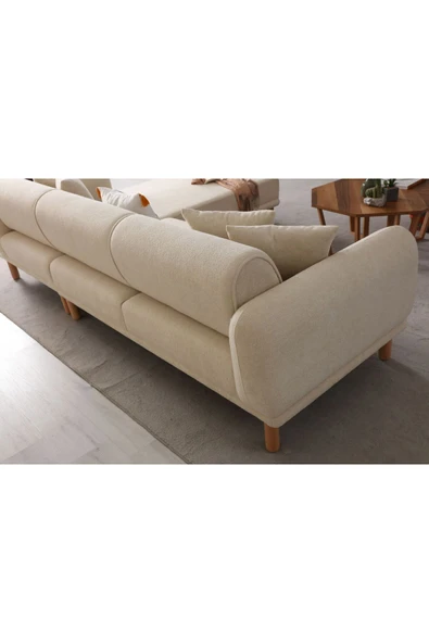 Ak sofa Stella Sol Köşe Takımı Bej - Resim 3