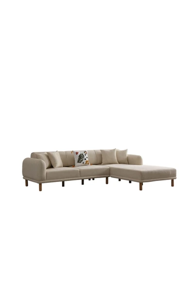 Ak sofa Stella Sağ Köşe Köşe Takımı Bej - Resim 4