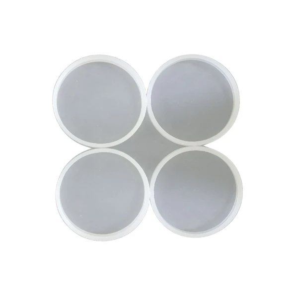 Silikon Epoksi Yuvarlak Bardak Altlığı Kalıbı 12 CM 4 lü ürün görseli 1