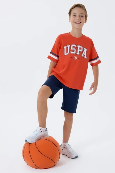 U.S. Polo Assn Erkek Çocuk Bermuda  2'li Takım Kırmızı ürün görseli 1