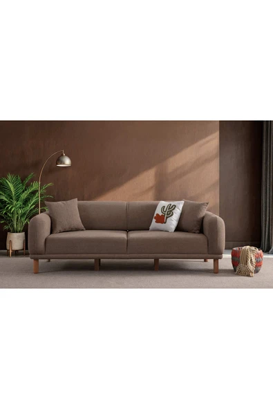 Ak sofa STELLA 3LÜ KANAPE KAHVERENGİ Kahverengi ürün görseli 1
