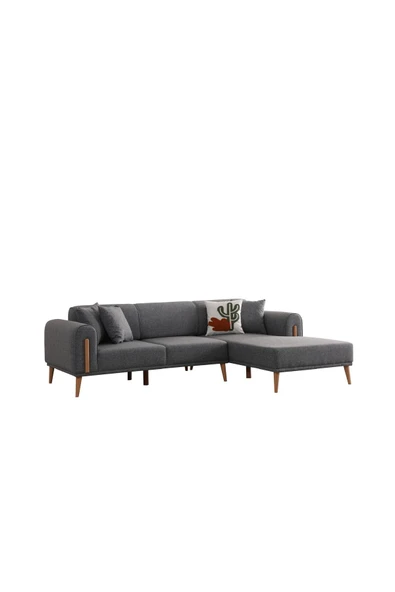 Ak sofa LEON SAĞ KÖŞE GRİ Gri - Resim 3