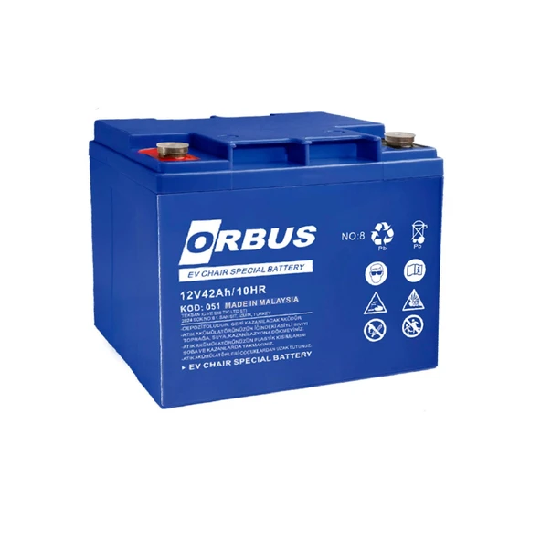 Orbus 12V 42 Ah Engelli Araç Aküsü ürün görseli 1