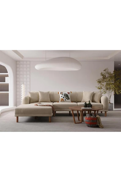 Ak sofa Stella Sol Köşe Takımı Bej - Resim 8