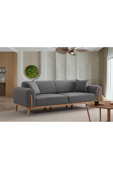 Ak sofa LEON 3+3 KANAPE GRİ Gri - Resim 2
