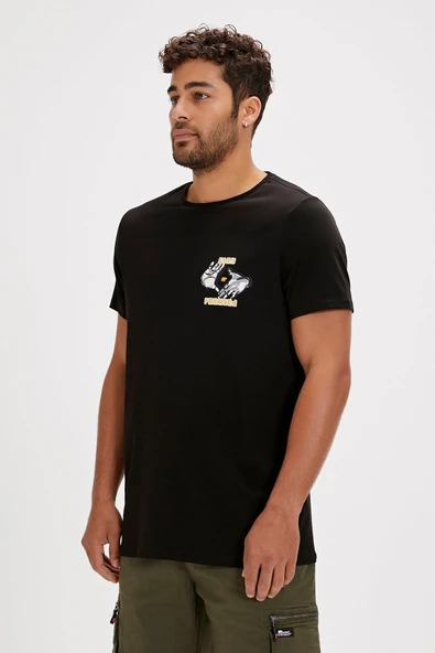 Focus Erkek T-shirt Siyah - Resim 2