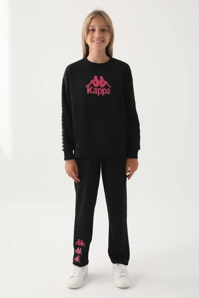 Kappa Kız Çocuk Siyah Sweatshirt - Resim 5