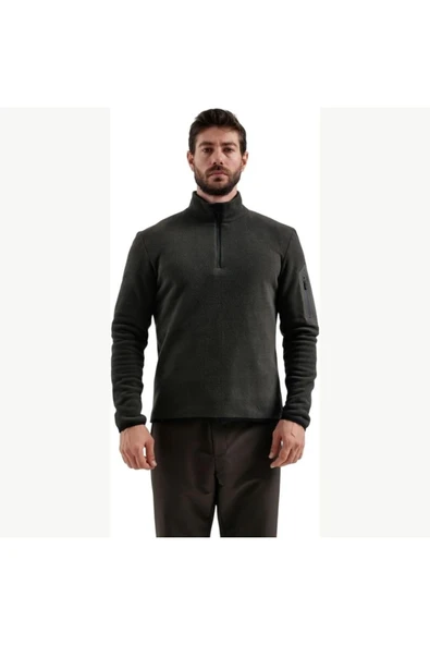 Erkek Yarım Fermuarlı Polar 2312002 - Haki ürün görseli 1