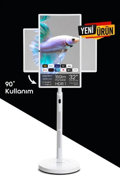 EVAIO Plus 32 inç 80 Ekran FHD Taşınabilir Android Smart LED Ekran ürün görseli 1