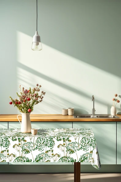 Masa Örtüsü Yıkanabilir Silinebilir Hijyenik Muşamba Pvc Masa Örtüsü ürün görseli 1