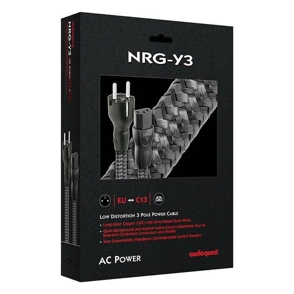 Audioquest NRG-Y3 Low-Distortion 3 Pole Power Cable 2mt - Resim 2