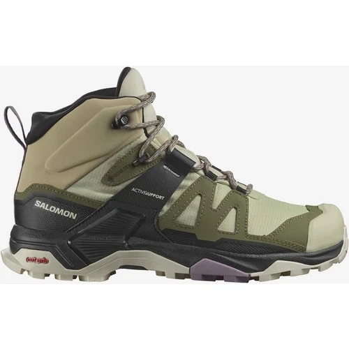 Salomon x Ultra 4 Mid Gore-Tex Kadın Outdoor Botu - Yeşil ürün görseli 1