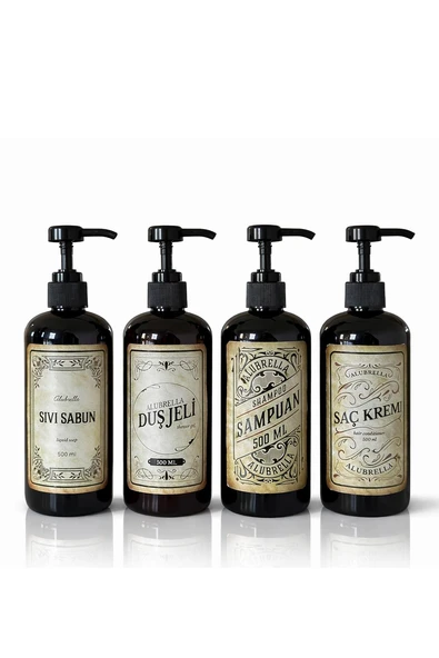 Amber Banyo Seti 6'lı Şişe, 500 ml - Resim 2