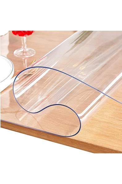 Şeffaf Kalın Masa Koruyucu 90cm En Ve Ebatları ürün görseli 1
