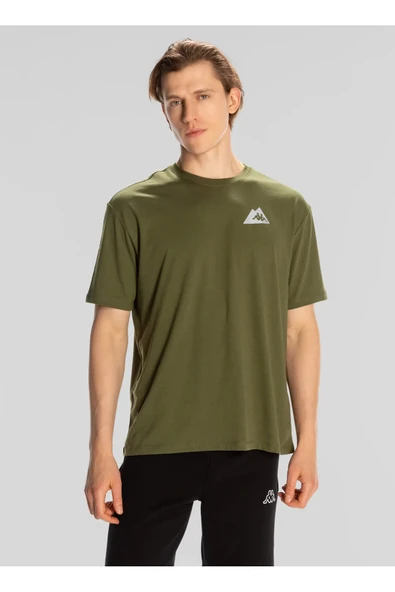 Yeşil Erkek Yuvarlak Yaka Normal Kalıp T-Shirt 321X71WAZ5 KUNIO ürün görseli 1