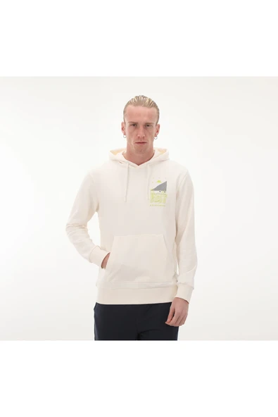 371U1CW-001 Kappa Authentıc Spacetıme Hoodıe Erkek Sweatshirt Krem ürün görseli 1