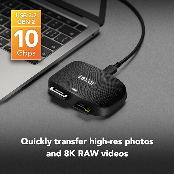 Lexar RW520 CFexpress Type-B/SD USB 3.2 Gen2 Kart Okuyucu - Resim 6