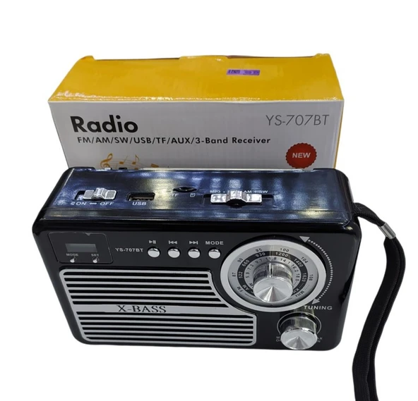 PLATOON PL-4005 BLUETOOTHLU HAFIZA KARTLI USB PORT ŞARJ EDİLEBİLİR PİLLİ 3 BAND AUX ÇIKIŞLI RADYO ürün görseli 1