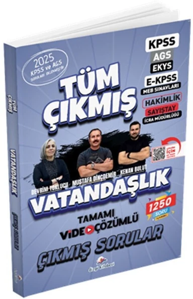 2026 Vatandaşlık Tüm Sınavlar Tamamı Video Çözümlü Çıkmış Sorular Dizgi Kitap ürün görseli 1
