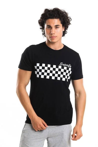 Men Tshirt Erkek Siyah Tshirt 22540-02 ürün görseli 1