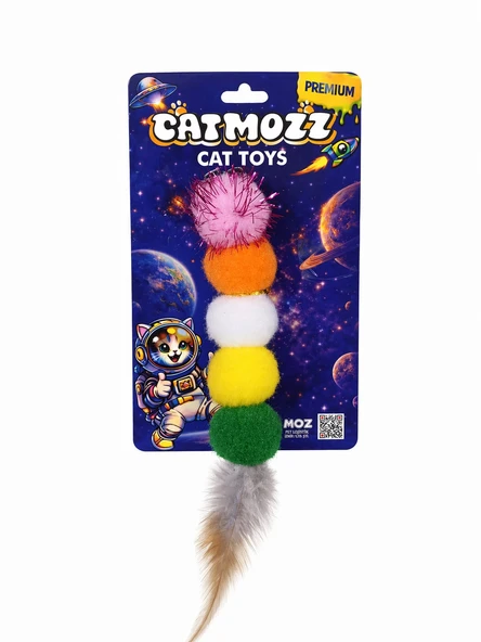 Catmozz Premium Tırtıl Ponpon Oyuncak ürün görseli 1