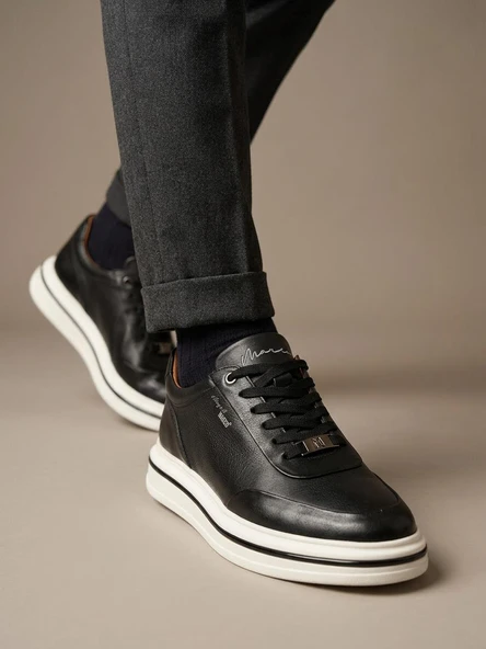Marcomen 23248 Erkek Hakiki Deri Bağcıklı Sneaker Ayakkabı ürün görseli 1