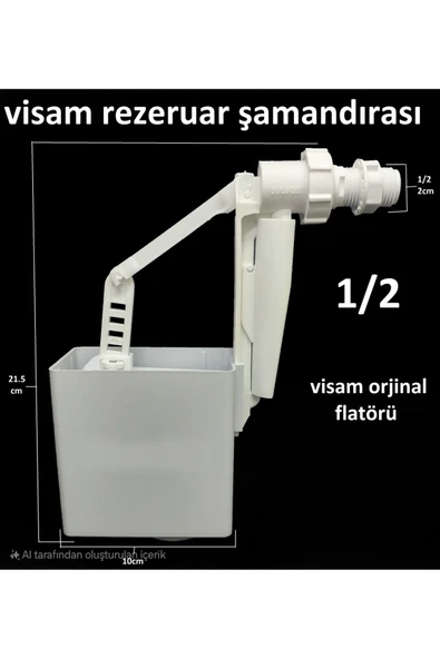 Visam jet flator 1/2 Gömme Rezervuar slim 80 uyumlu ürün görseli 1