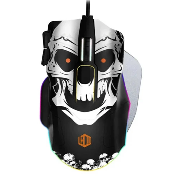 Lenovo Lecoo MG1102 RGB Makrolu Ergonomik Optik Kablolu Oyuncu Mouse ürün görseli 1