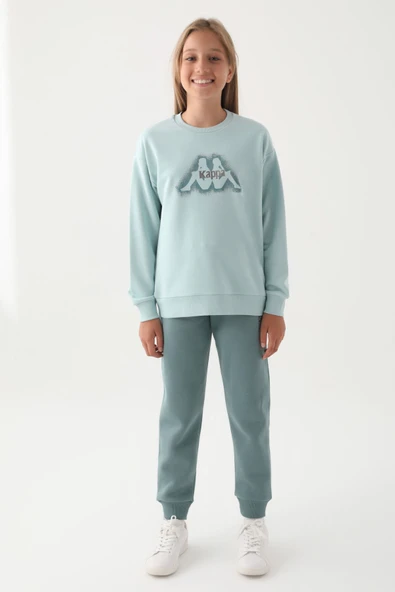 KIZ ÇOCUK SWEATSHIRT - ACIK MINT - Resim 5