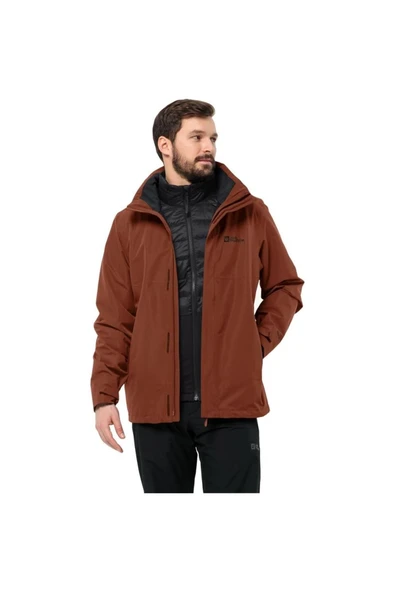 Jack Wolfskin Luntal 3in1 Erkek Kahverengi Mont 1116251-2503 ürün görseli 1