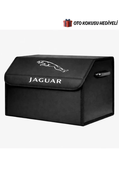 Jaguar Marka Logolu Oto Bagaj Organizer Çanta Oto Bagaj Çantası 2 Bölmeli Suni Deri ürün görseli 1